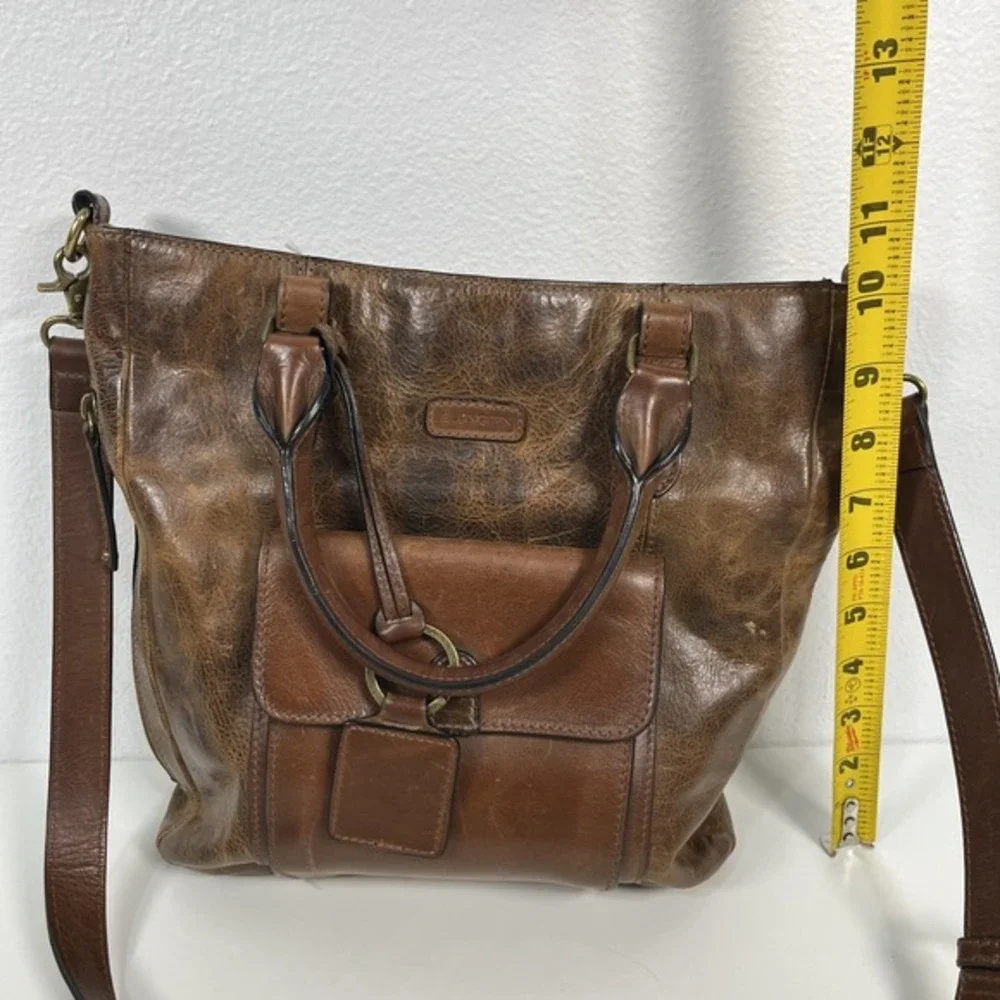 Ellington‎ Brown Leather Tote Bag with Front Pocket